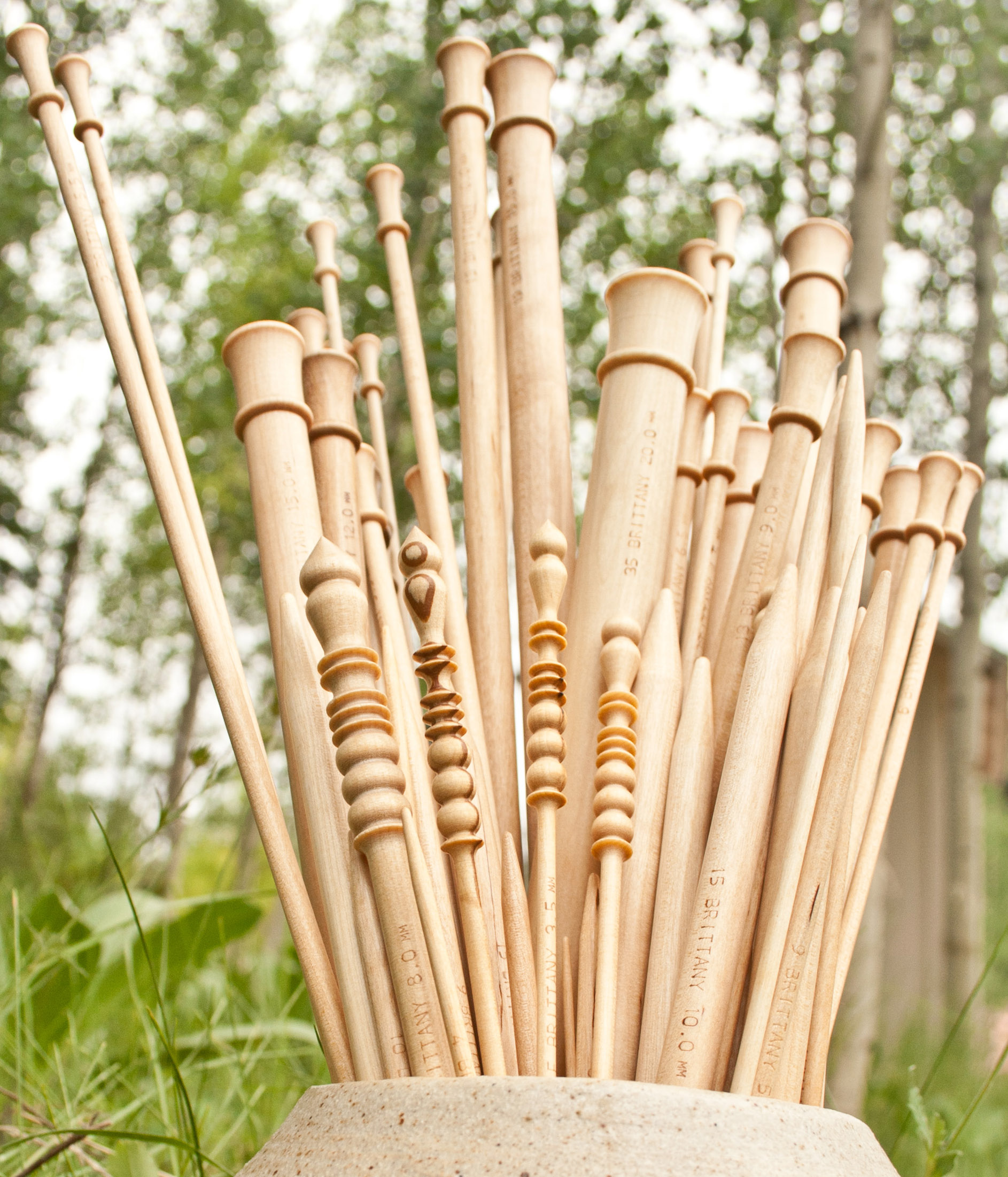 Brittany Cable Knitting Needles from sustainably harvested wood